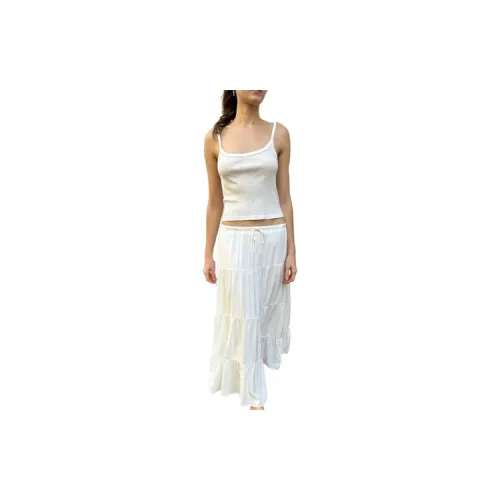 Brandy Melville Casual Long Skirts Women's White