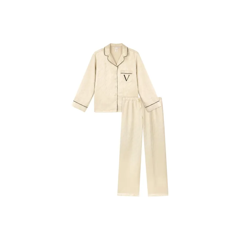 Victoria's Secret Pajama Set Women's Champagne-0