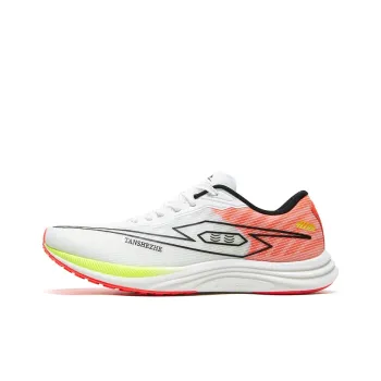 TANSHEZHE Cheetah 1.0 Cushioned Anti Slip And Wear Resistant Warm Low Top Running Shoes Unisex White Red