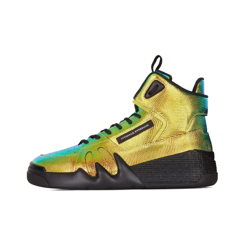 Giuseppe Zanotti/GZ Talon High Top Skateboard Shoes Men's Yellow Green-0