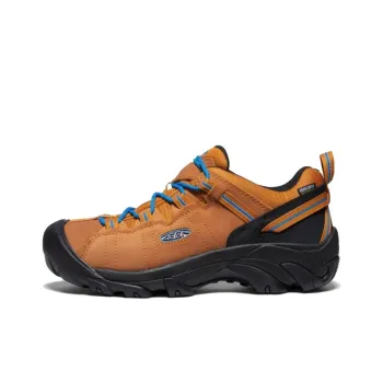 KEEN Targhee II WP Cushioning Wear Resistant Low Top Trekking Shoes Men's Blue Brown