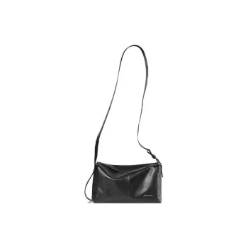 SAMSONITE Cow Leather Shoulder Bag Crossbody Bag Women's Black