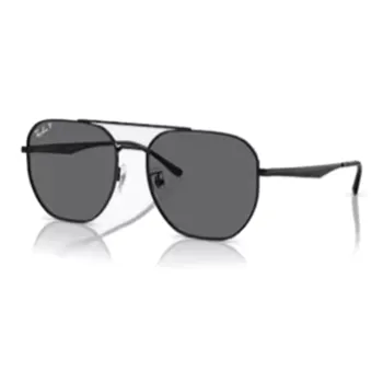 RayBan Metal Irregular Shape Sunglasses Men's Black