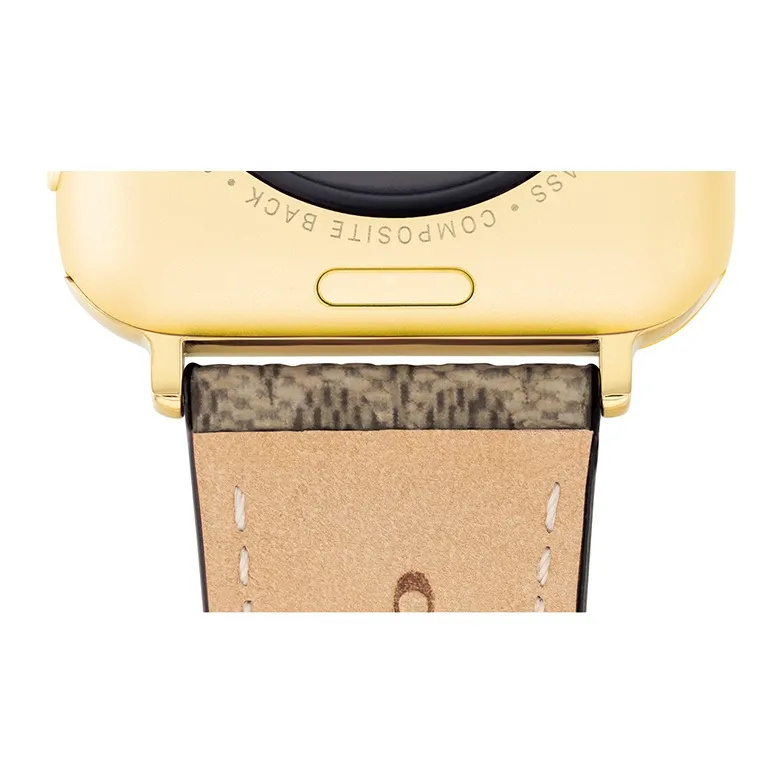 COACH Watch Band Apple Compatibility Cowhide Leather Material-3