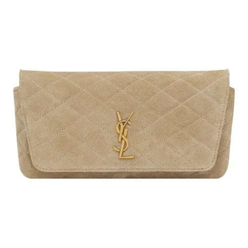 SAINT LAURENT skirt Suede Shoulder Bag Crossbody Bag Regular Women's Matte Gold