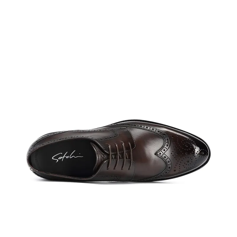 Satchi Dress Shoes 3cm Men's Coffee-4