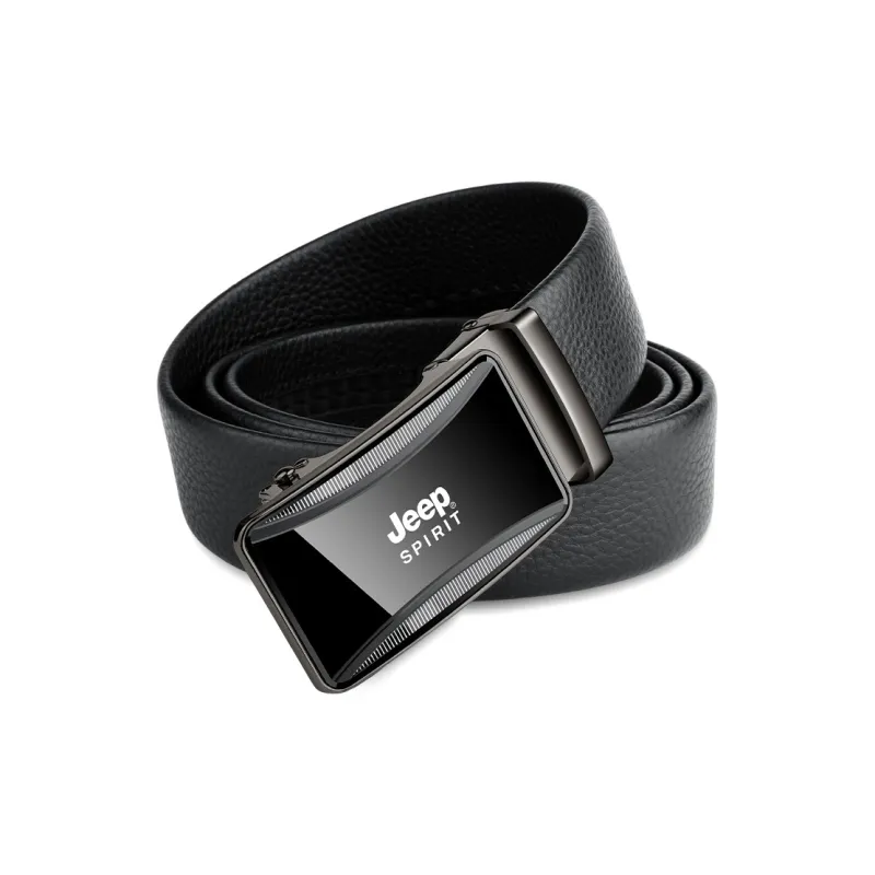 JEEP SPIRIT Automatic Buckle Casual Business Brand Luxury Trendy Ins Cow Leather Leather Belts Men's Width  3.5cm-3