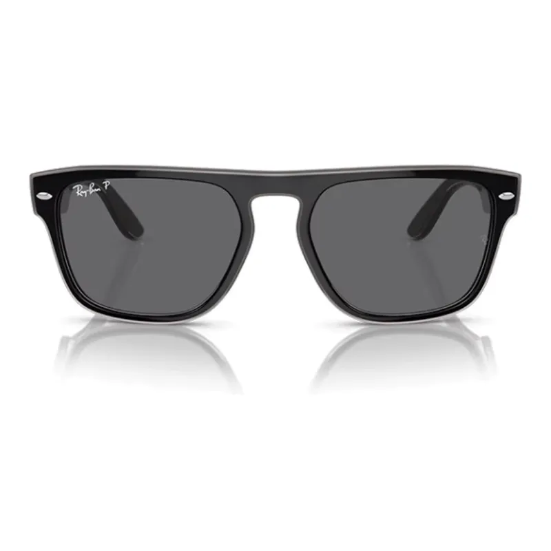RayBan Injection Molded Irregular Shape Sunglasses Unisex Black-1