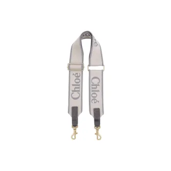Chloe Canvas Blended With Polyester Bag Straps Women's Elephant Gray