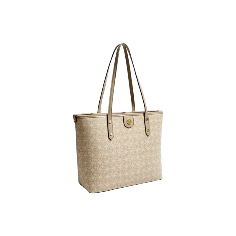 UNITE STAR PU Combo Bag Tote Bag Shopping Bag Handbag Shoulder Bag Medium Size Women's Brown/Khaki-5