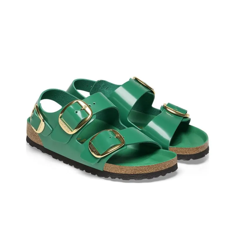 Birkenstock Milano Big Buckle Beach Sandals Women's Green Regular-2