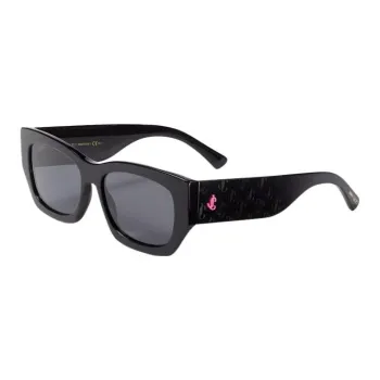 Jimmy Choo Acetate Irregular Shape Sunglasses Women's Black