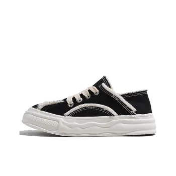 TUOPIN Dissolve Wasteland Style Wear-Resistant Height Increasing Low-Top Canvas Shoes Unisex