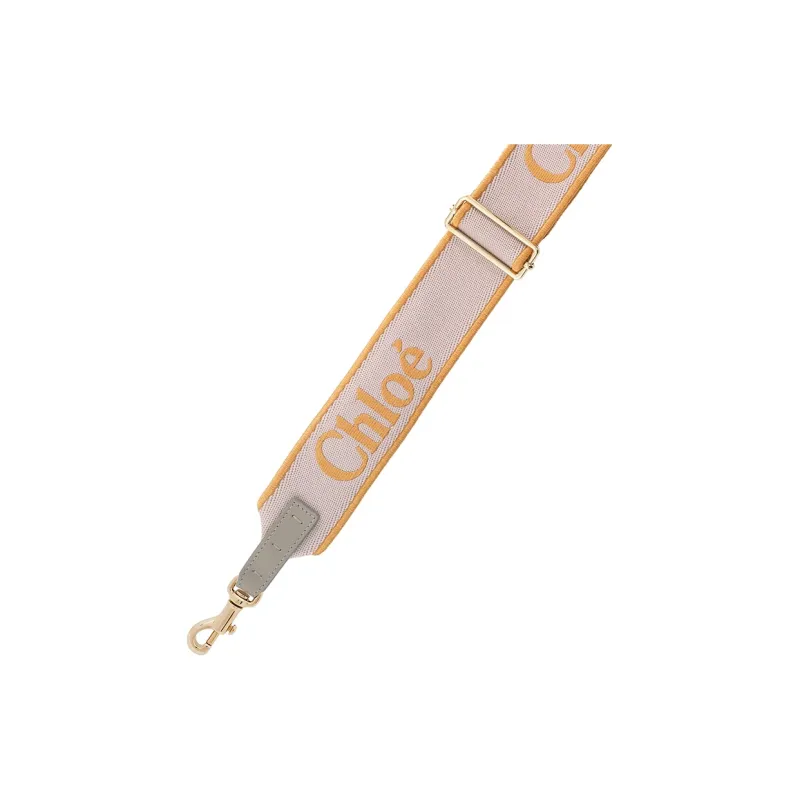 Chloe Canvas Blended With Polyester Bag Straps Women's Honey Gold-2