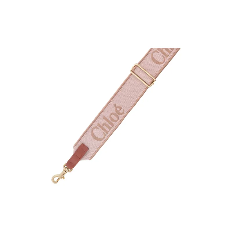 Chloe Canvas Blended With Polyester Bag Straps Women's Wood Rose-2