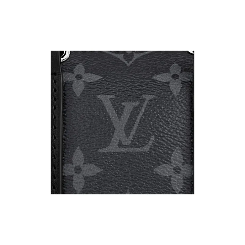 LOUIS VUITTON Keepall Coated Canvas With Leather Trim Handbag Shoulder Bag Crossbody Bag Regular Men's Black/Gray-5