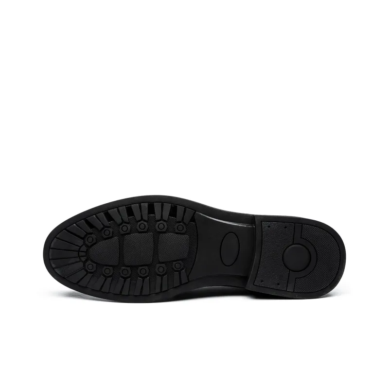 CHINT Dress Shoes Men Low Top Black-4