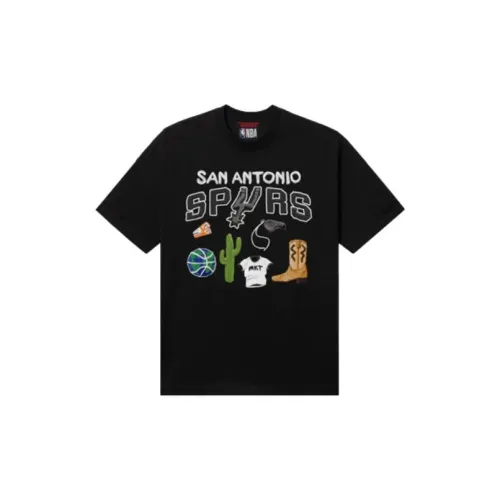 NBA Spurs Team T-Shirts Unisex Black