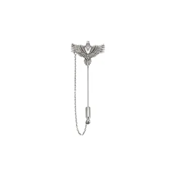 IDEAGEMER 925 Sterling Silver Brooches Men's
