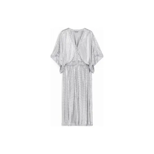 H&M X Rabanne Co-brand Short-Sleeved Dresses Women's Silver