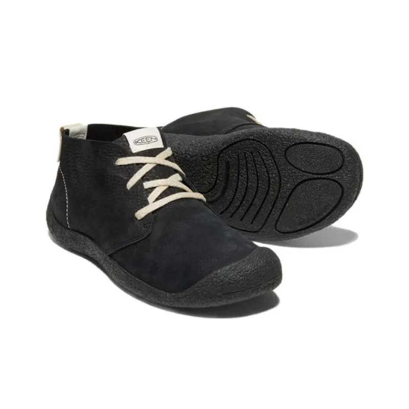 KEEN Mosey Chukka LEATHER Slip-Resistant Mid-Top Outdoor Shoes Men's Black-3