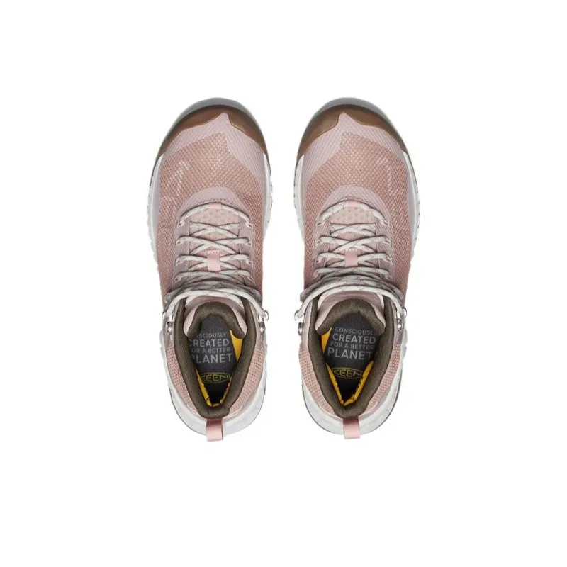 KEEN Nxis Evo WP Series Anti Slip Wear Resistant High Top Outdoor Shoes Women's Pink-4