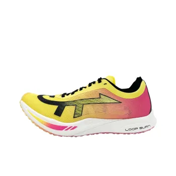 LOOP BURN Support Breathable Slip Resistant Low Top Full Length Carbon Plate Running Shoes Unisex Dream Chasing Pink