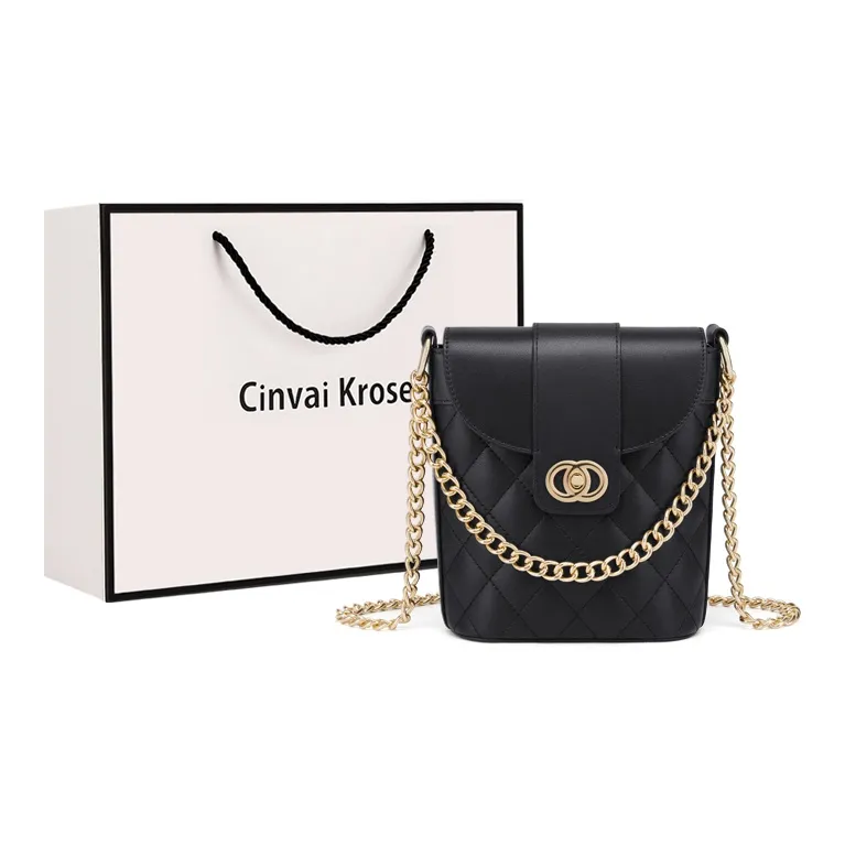 Simvay Clos Cow Leather With Microfiber Bucket Bags Crossbody Bag, Shoulder Bag Trumpets Women's Apricot/Black-6