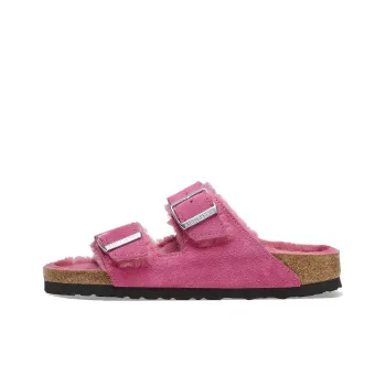 Birkenstock Arizona Shearling Suede Fuchsia Tulip