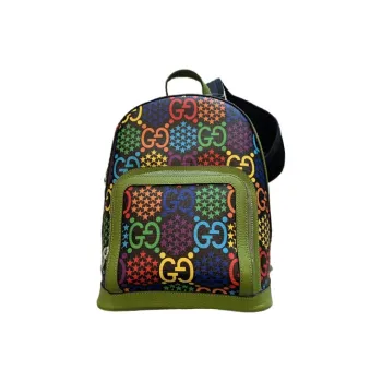 GUCCI Canvas With Leather Kids' Backpack Backpack Women's Multicolor Color Blocking