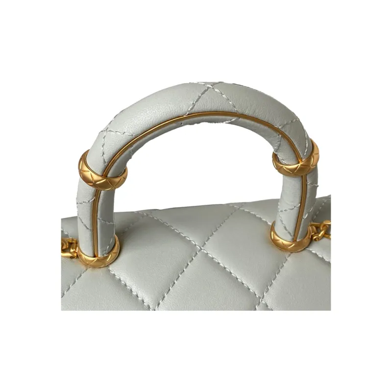 CHANEL Lambskin Flap Bag, Shoulder Bag, Crossbody Bag, Handbag Mini Women's Light Gray Blue-2