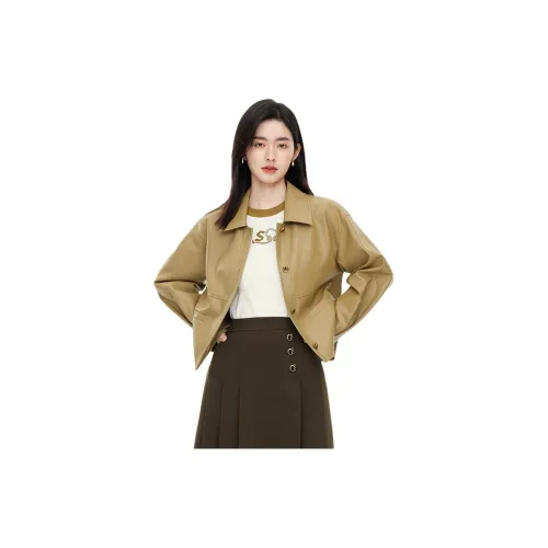 SEIFINI Jackets Women's Mustard Green