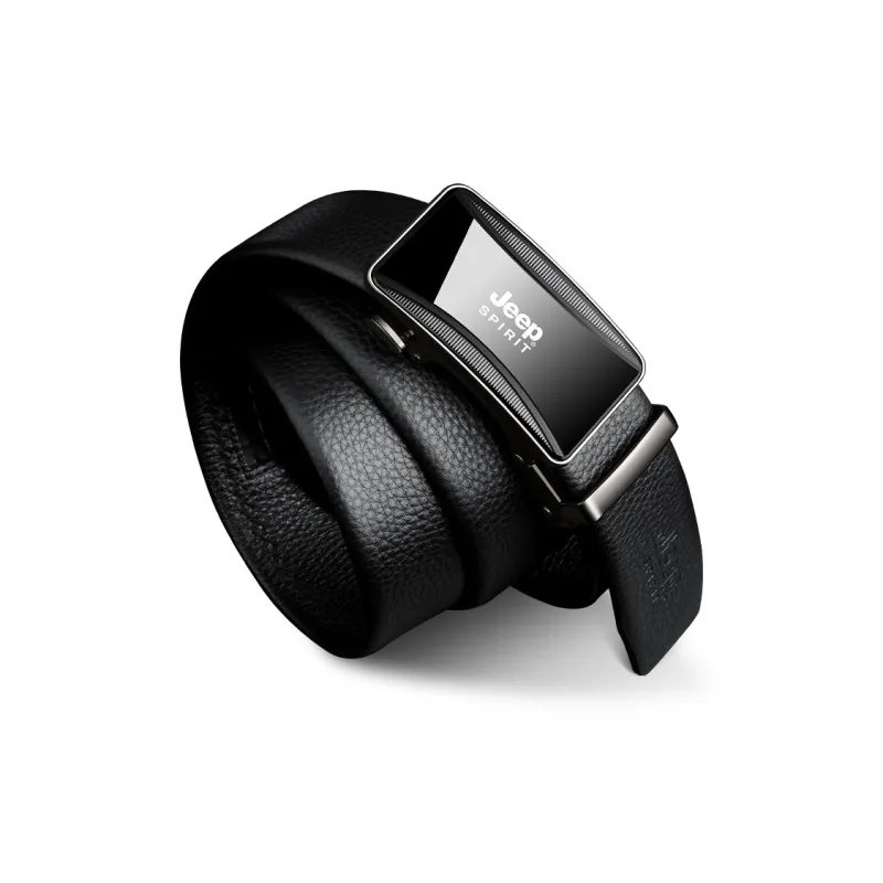 JEEP SPIRIT Automatic Buckle Casual Business Brand Luxury Trendy Ins Cow Leather Leather Belts Men's Width  3.5cm-2