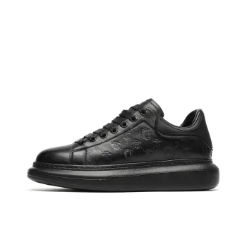 TRUMPPIPE Wear resistant And Lightweight Mid Top Skateboard Shoes Men's Black