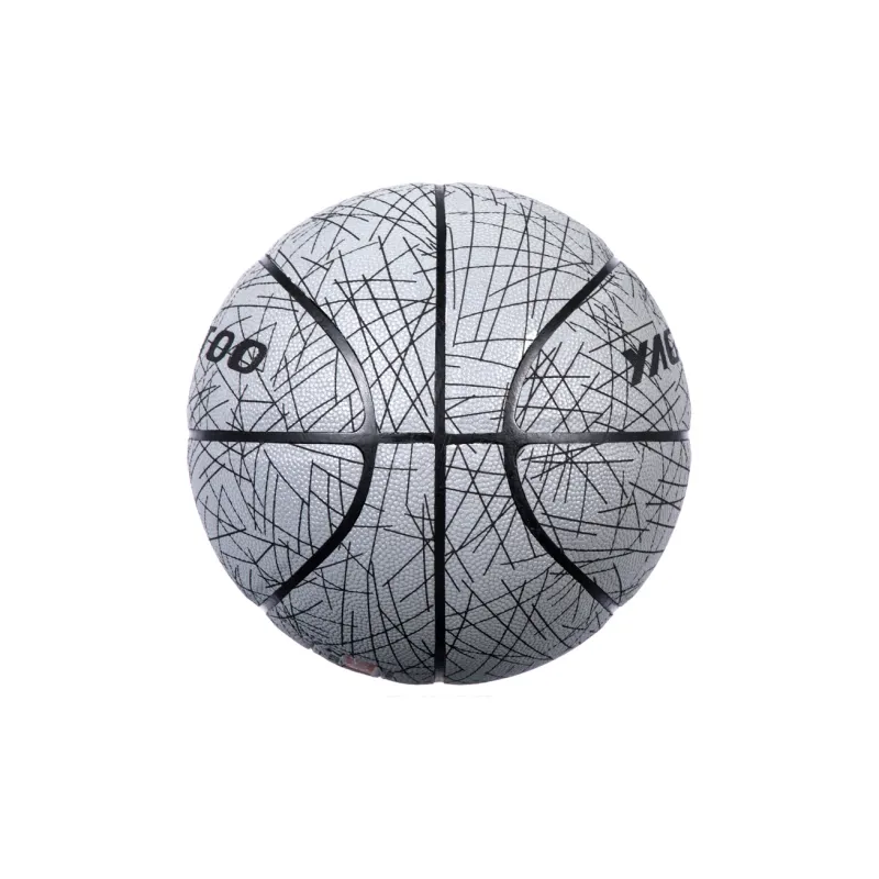 YAGETOO PU Basketball Gray White Size 7 Ball Glow In The Dark Unisex-1