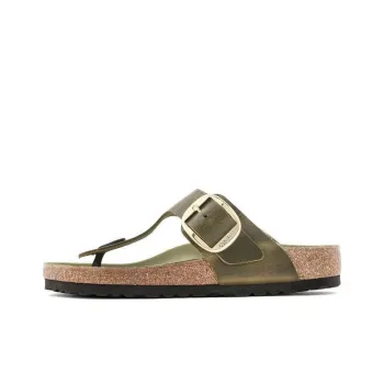 Birkenstock Gizeh Big Buckle Quiet Quick Dry Flip Flops Women's Olive Green Regular
