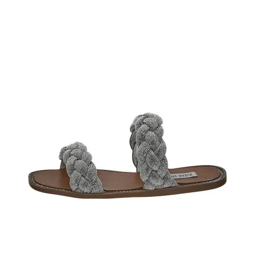 STEVE MADDEN Slide Slippers Women's Silver