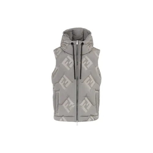 FENDI Vests Men Gray