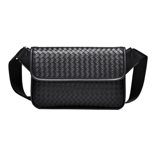 ALNI BITTON PU Leather Shoulder Bag Crossbody Bag Regular Men's Black/Gray