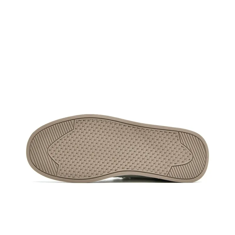 Rich Birds Wear Resistant Slip Resistant Low Top Skateboard Shoes Men's Beige-4