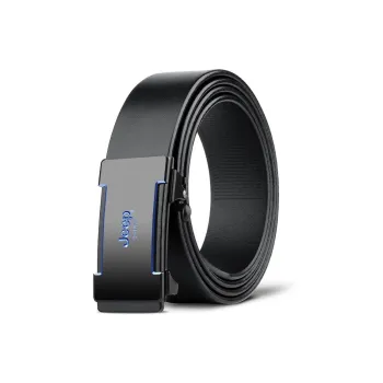 JEEP SPIRIT Buttonless Automatic Buckle Business High-End Luxurious Cow Leather Leather Belts Men's Width: 3.5cm