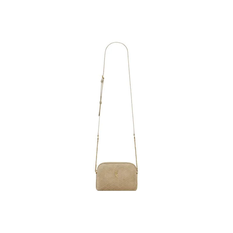 SAINT LAURENT GABY Suede Clutches Shoulder Bag Crossbody Bag Regular Women's Matte Gold-1