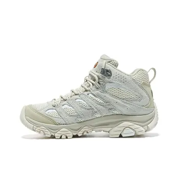 MERRELL MOAB 3 MID WP Anti Slip And Wear Resistant Breathable Mid Top Trekking Shoes Women's Ecru