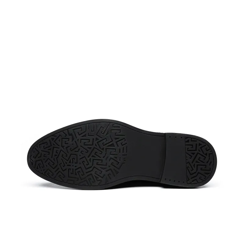 CHINT Dress Shoes Men Low Top Black-4