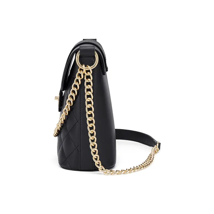 Simvay Clos Cow Leather With Microfiber Bucket Bags Crossbody Bag, Shoulder Bag Trumpets Women's Apricot/Black-10