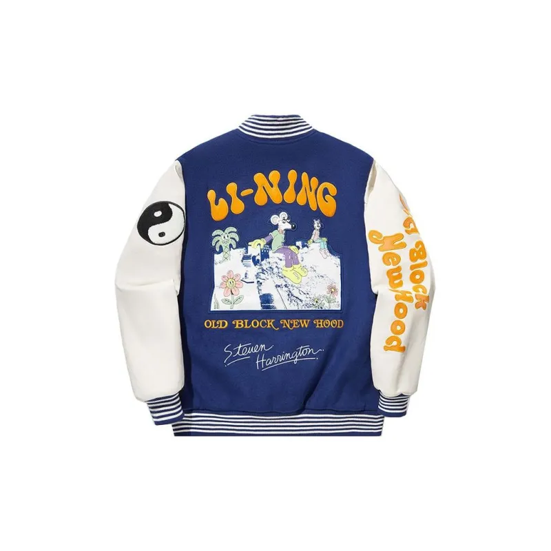LiNing x Steven Harrington Jackets Coats Men's Blue White-1