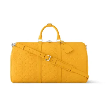 LOUIS VUITTON Keepall Bandouliere 50 Taurillon Colormania Jaune Mat