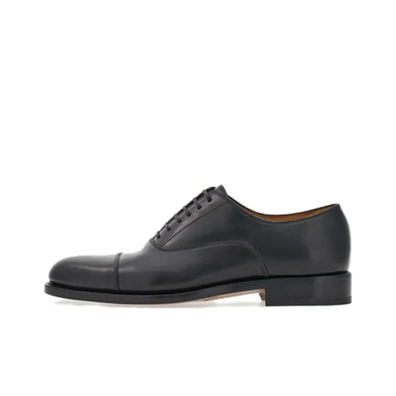 FERRAGAMO Toecapped Leather Oxford Shoes-0