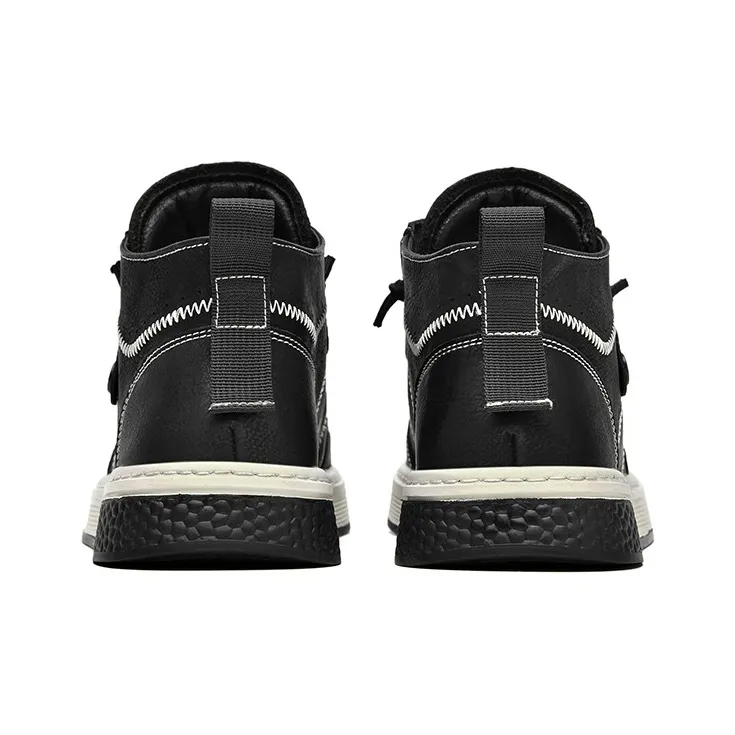 Rich Birds Mid Top Skateboard Shoes Men's Black-3