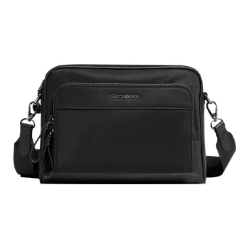 SAMSONITE Nylon Square Bag, Shoulder Bag, Crossbody Bag Regular Men's Black